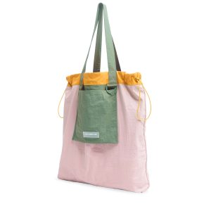 Colourblock Drawstring Toggle Tote