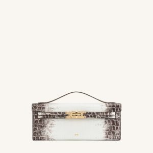 Bria Structured Top Handle Bag - White Croc