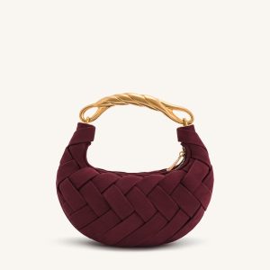 Orla Weave Handbag - Claret